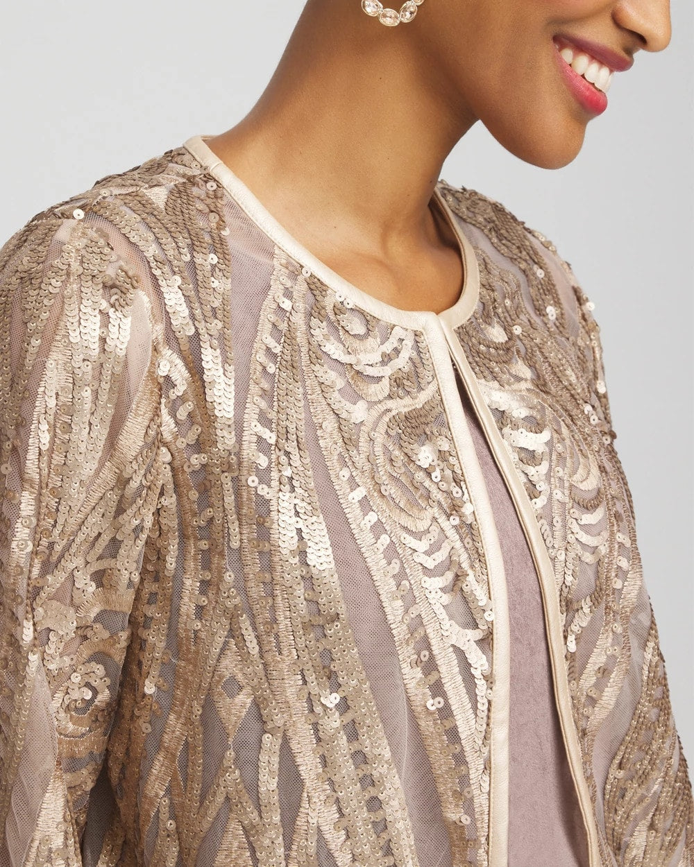 Travelers™ Collection Champagne Sequins Jacket Champagne - Chico's