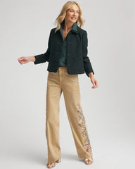Tweed Cropped Jacket Darkest Spruce - Chico's