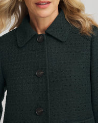 Tweed Cropped Jacket Darkest Spruce - Chico's