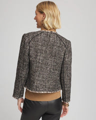 Tweed Mix Moto Jacket Black - Chico's