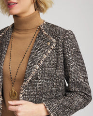 Tweed Mix Moto Jacket Black - Chico's