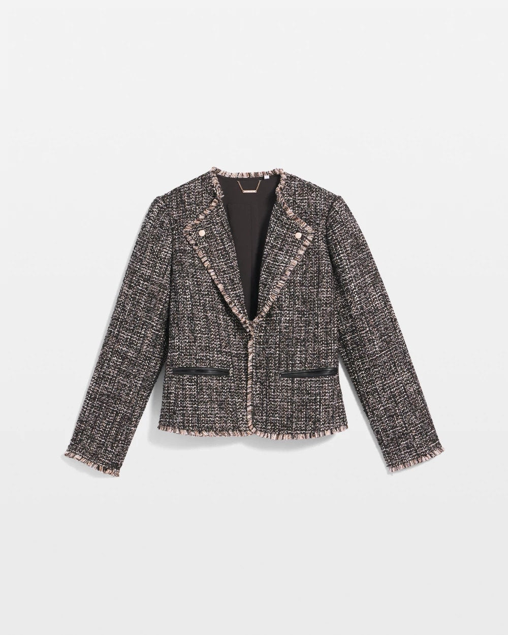 Tweed Mix Moto Jacket Black - Chico's