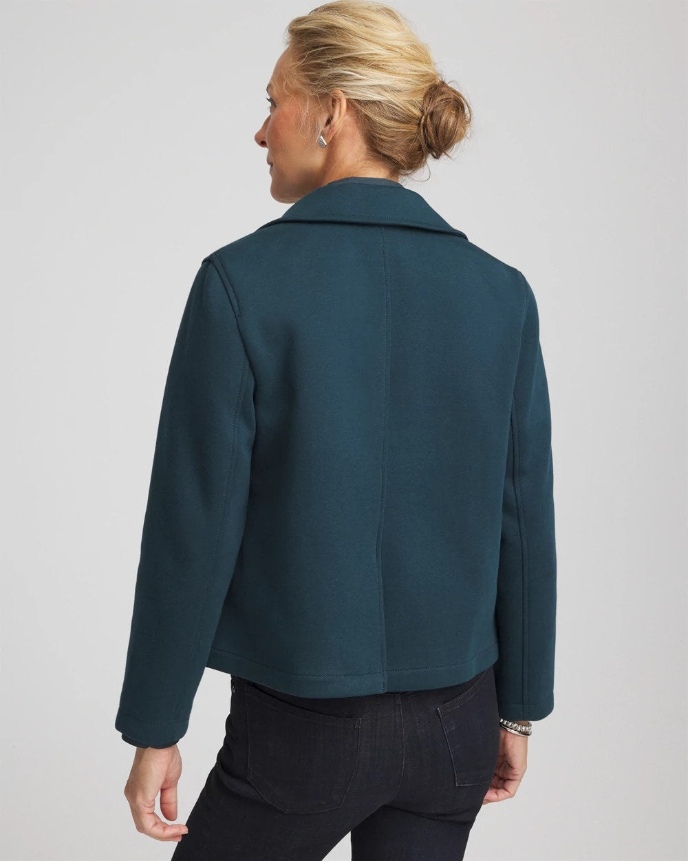 Plush Knit Blazer Teal Shadow - Chico's