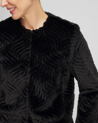 Pattern Fur Jacket Black - Chico's