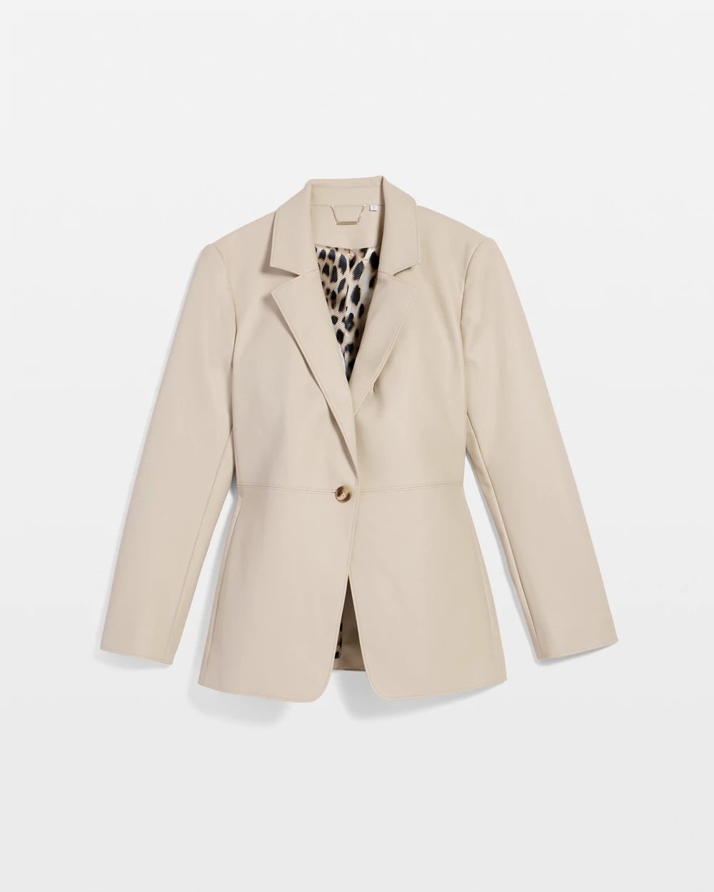 Faux Leather Blazer Ivory Wheat - Chico's