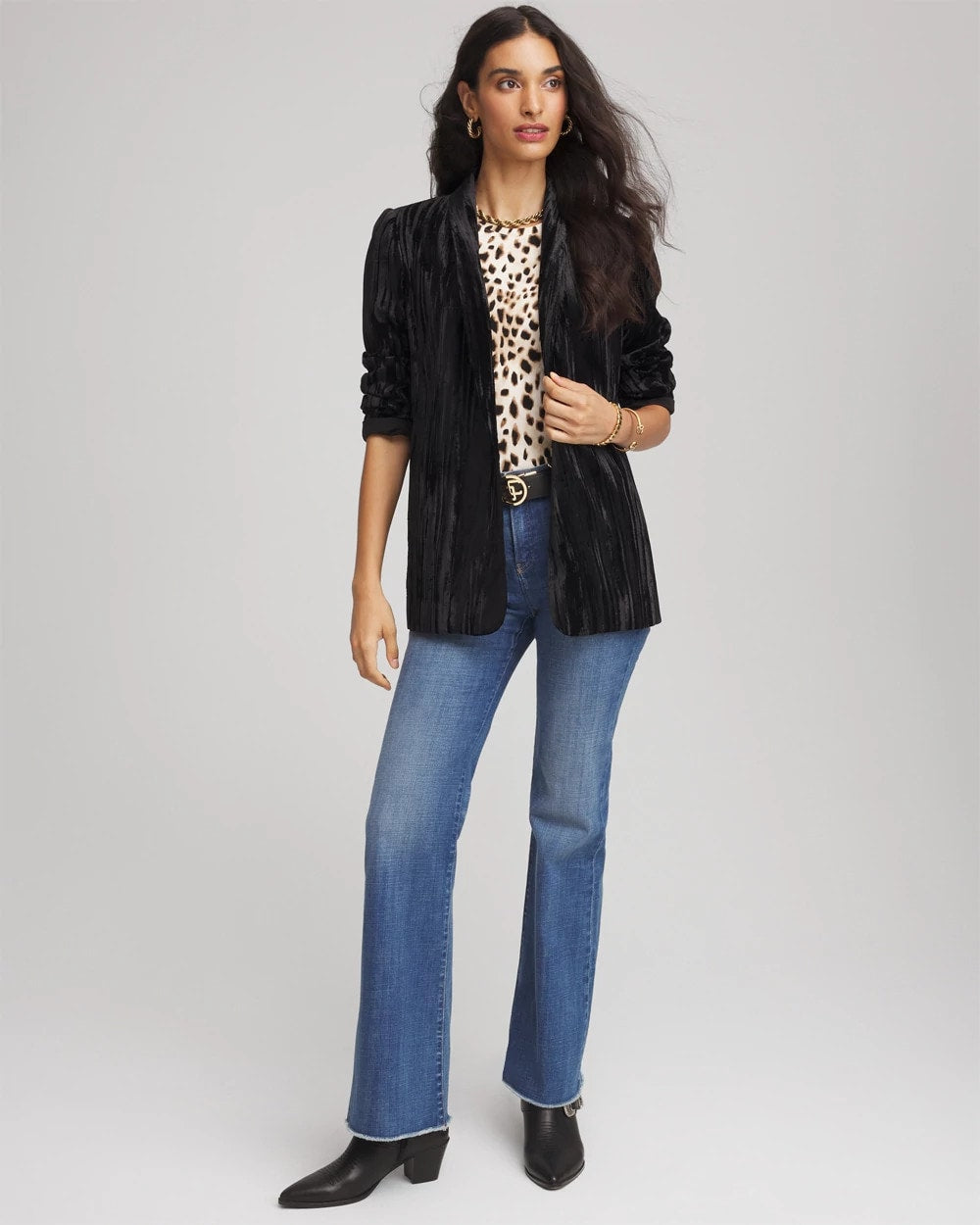 Velvet Shawl Collar Blazer Black - Chico's