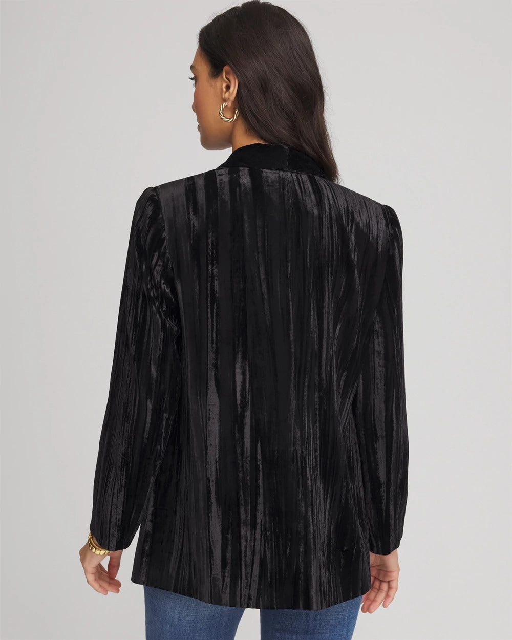 Velvet Shawl Collar Blazer Black - Chico's