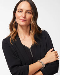 Ruched Sleeve Blazer Black - Chico's