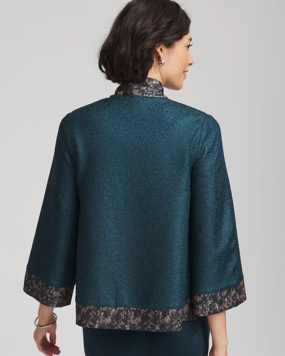 Travelers™ Collection Crystal Crushed Reversible Jacket Teal Shadow - Chico's