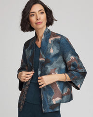 Travelers™ Collection Crystal Crushed Reversible Jacket Teal Shadow - Chico's