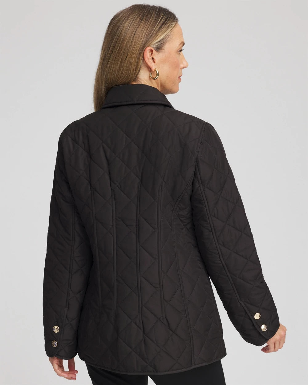 Quilted Barn Jacket Black - Chico's