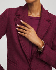 Tweed Fringe Blazer Deep Chianti - Chico's