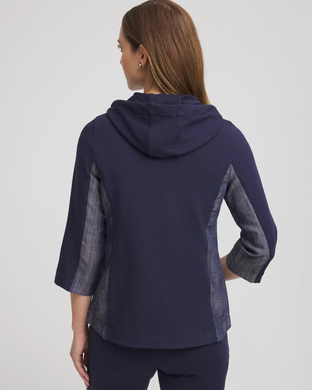 Zenergy® French Terry & Chambray Jacket Passport Blue - Chico's