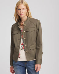 Peplum Field Jacket Nettle Leaf - Chico's