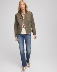 Peplum Field Jacket Nettle Leaf - Chico's
