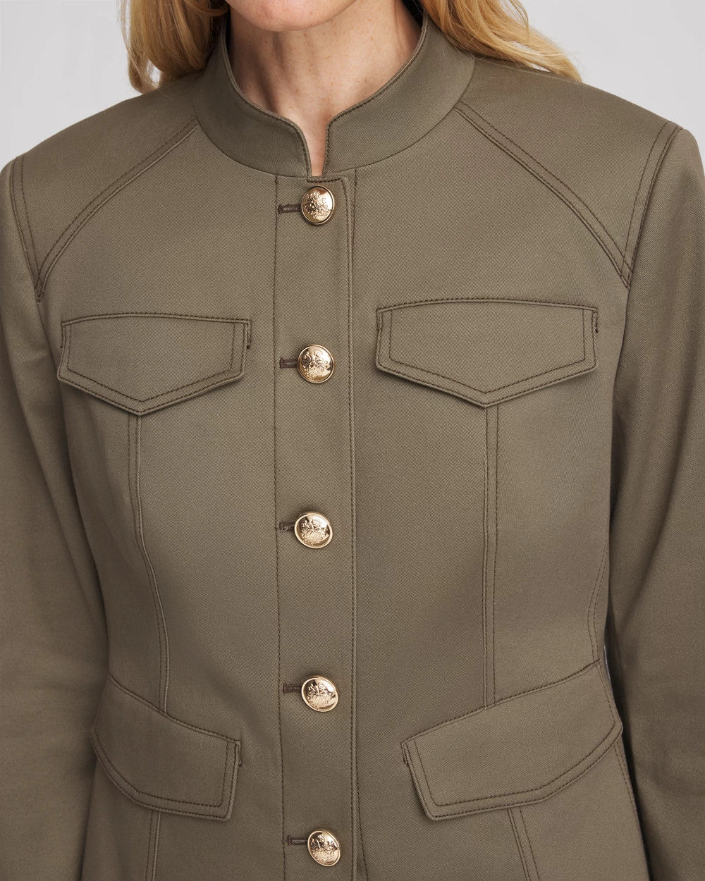Peplum Field Jacket Nettle Leaf - Chico's