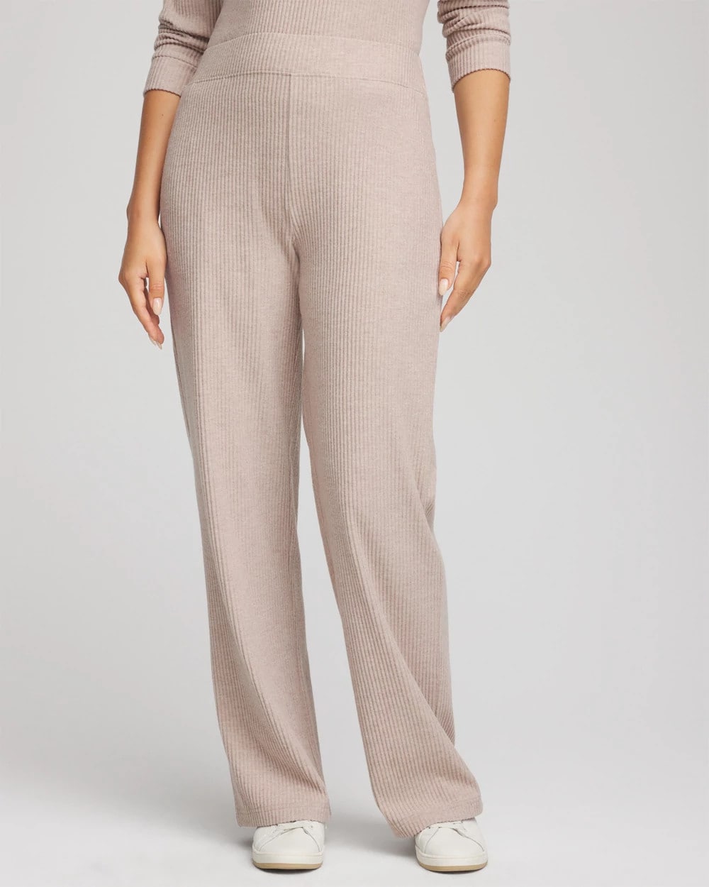 Zenergy® Brushed Ribbed Pants Light Taupe Heather - Chico's