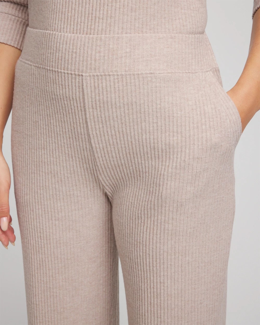 Zenergy® Brushed Ribbed Pants Light Taupe Heather - Chico's