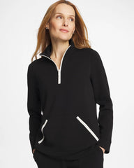 Zenergy® Soft Contrast Half Zip Pullover Black - Chico's