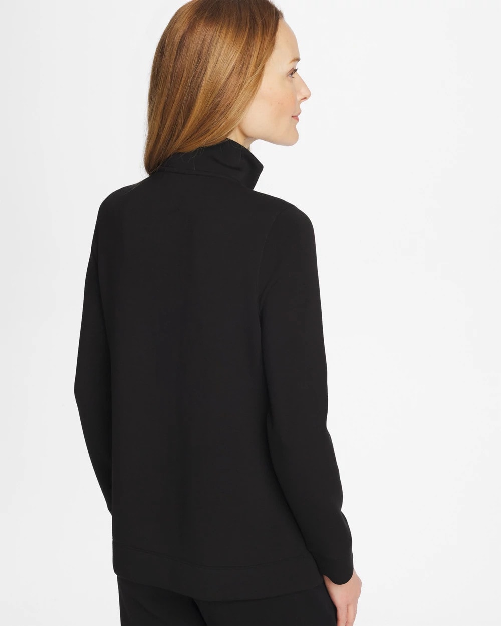 Zenergy® Soft Contrast Half Zip Pullover Black - Chico's