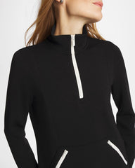 Zenergy® Soft Contrast Half Zip Pullover Black - Chico's