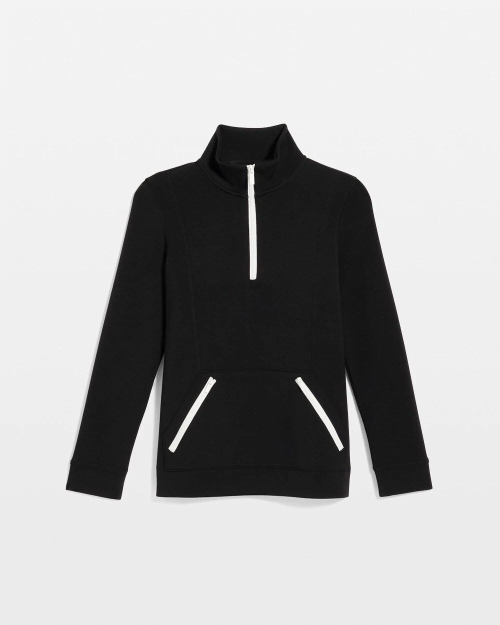 Zenergy® Soft Contrast Half Zip Pullover Black - Chico's