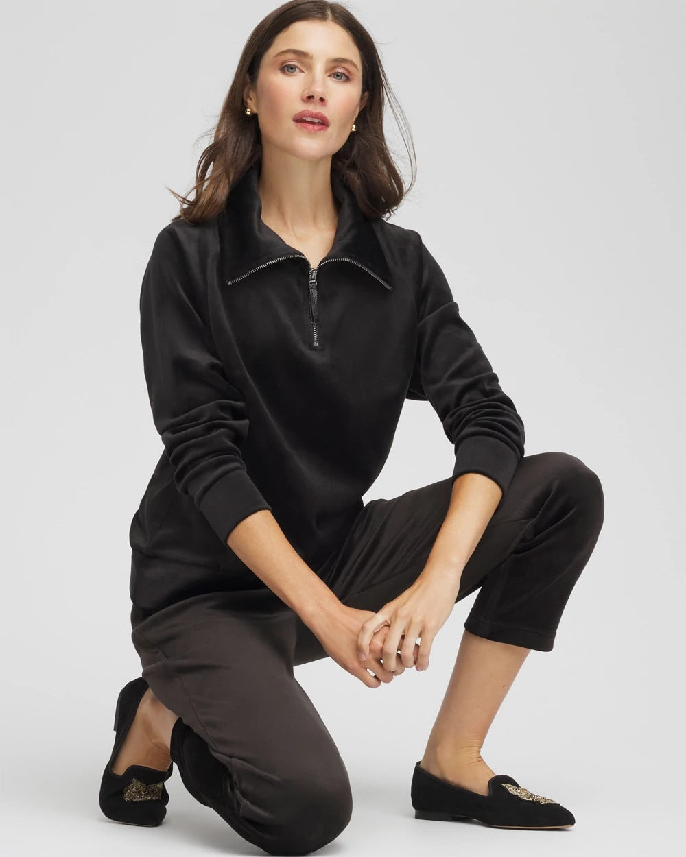 Zenergy® Velour Pullover Black - Chico's