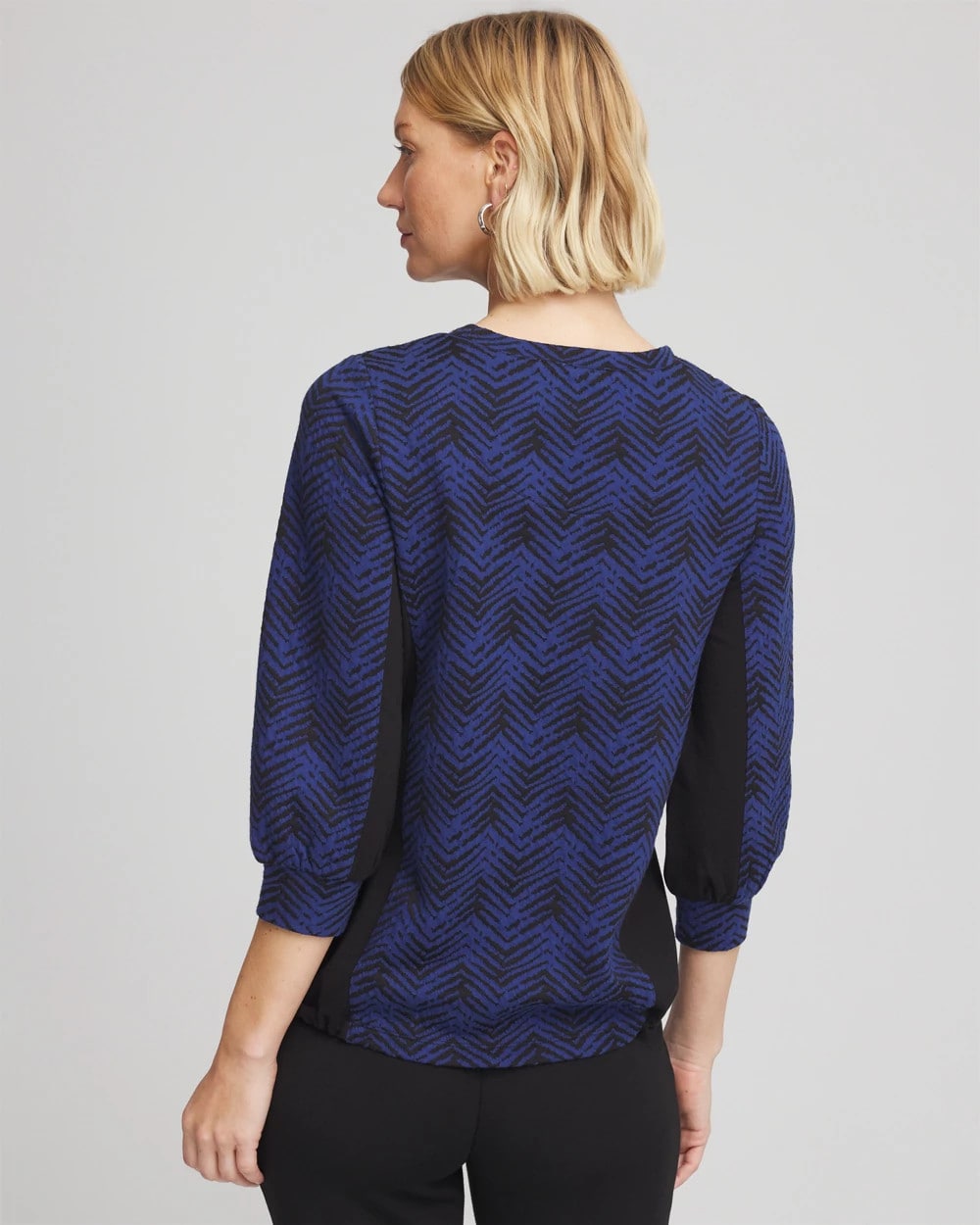 Zenergy® Jacquard Bungee Top Dark Harbor - Chico's