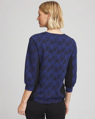 Zenergy® Jacquard Bungee Top Dark Harbor - Chico's