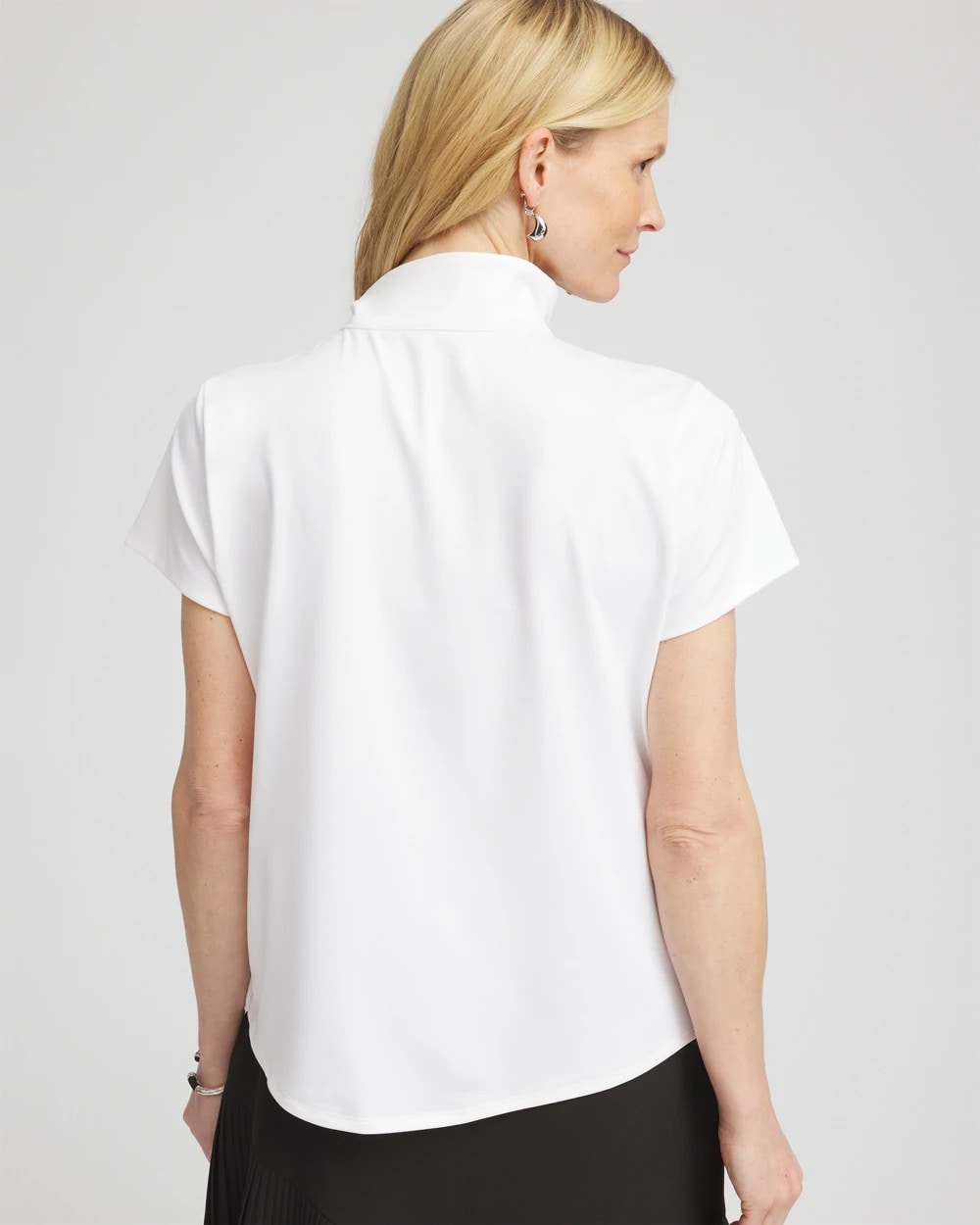 Zenergy® UPF Mockneck Short-Sleeve Top Alabaster - Chico's
