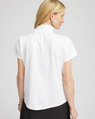 Zenergy® UPF Mockneck Short-Sleeve Top Alabaster - Chico's