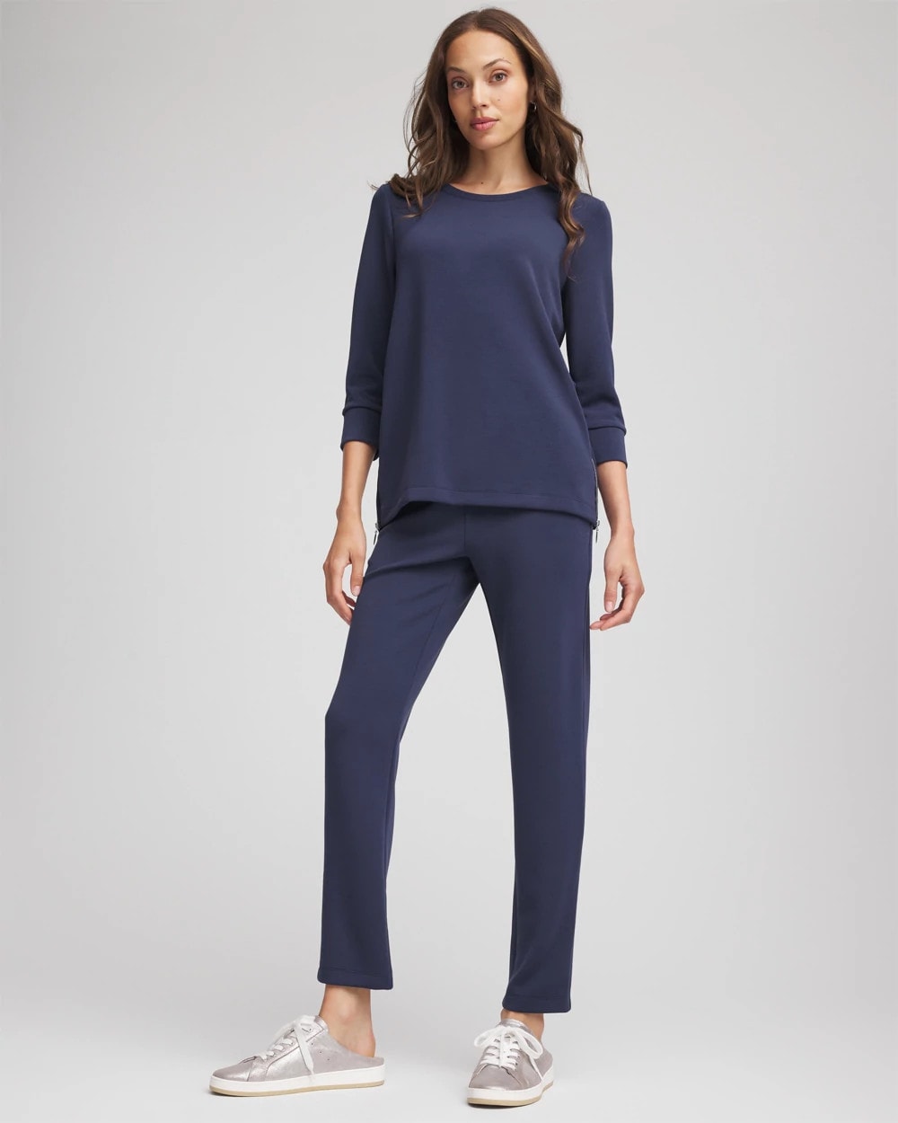 Zenergy® Satin-Trim Tunic Passport Blue - Chico's
