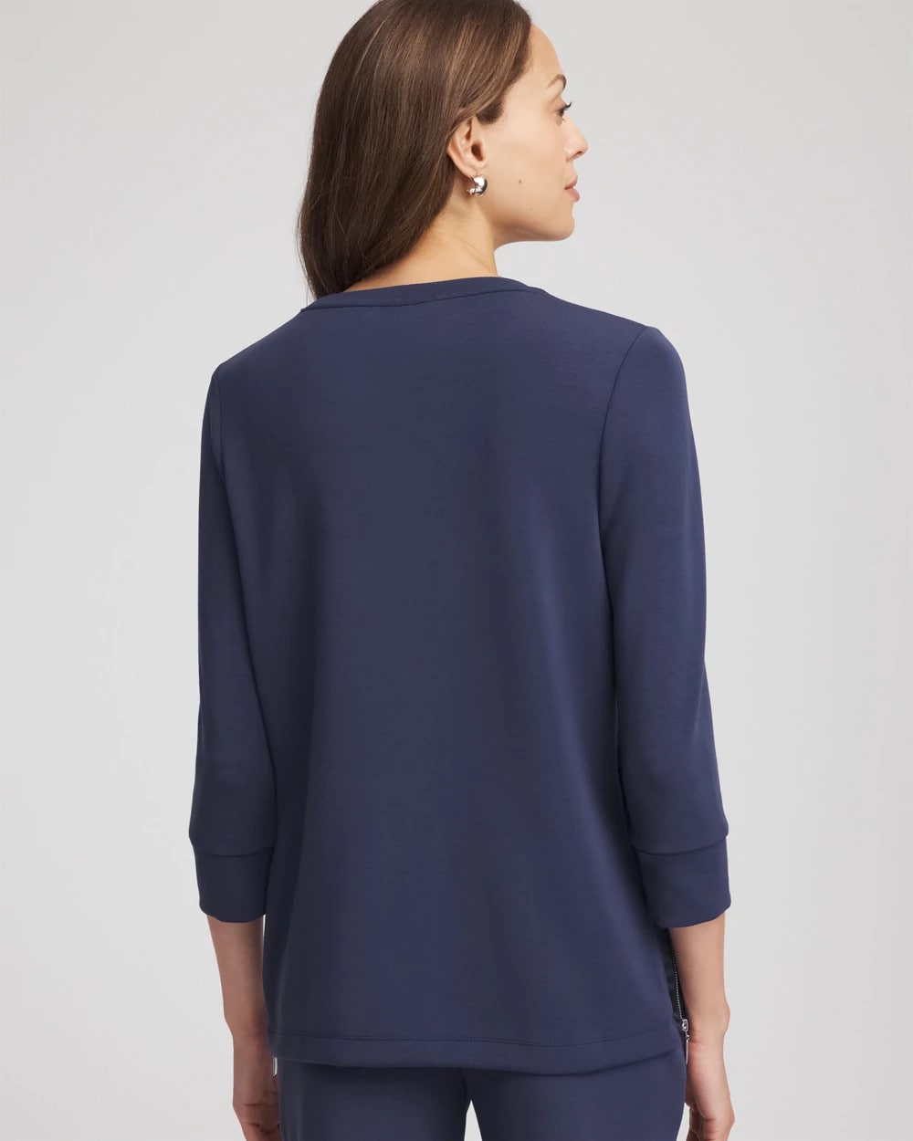 Zenergy® Satin-Trim Tunic Passport Blue - Chico's