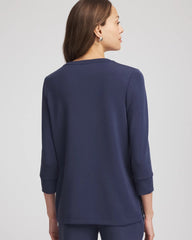 Zenergy® Satin-Trim Tunic Passport Blue - Chico's