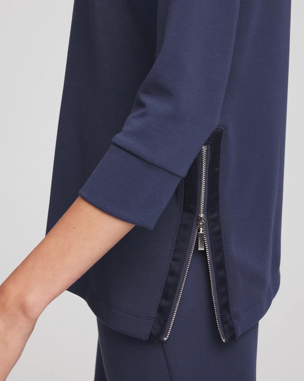 Zenergy® Satin-Trim Tunic Passport Blue - Chico's