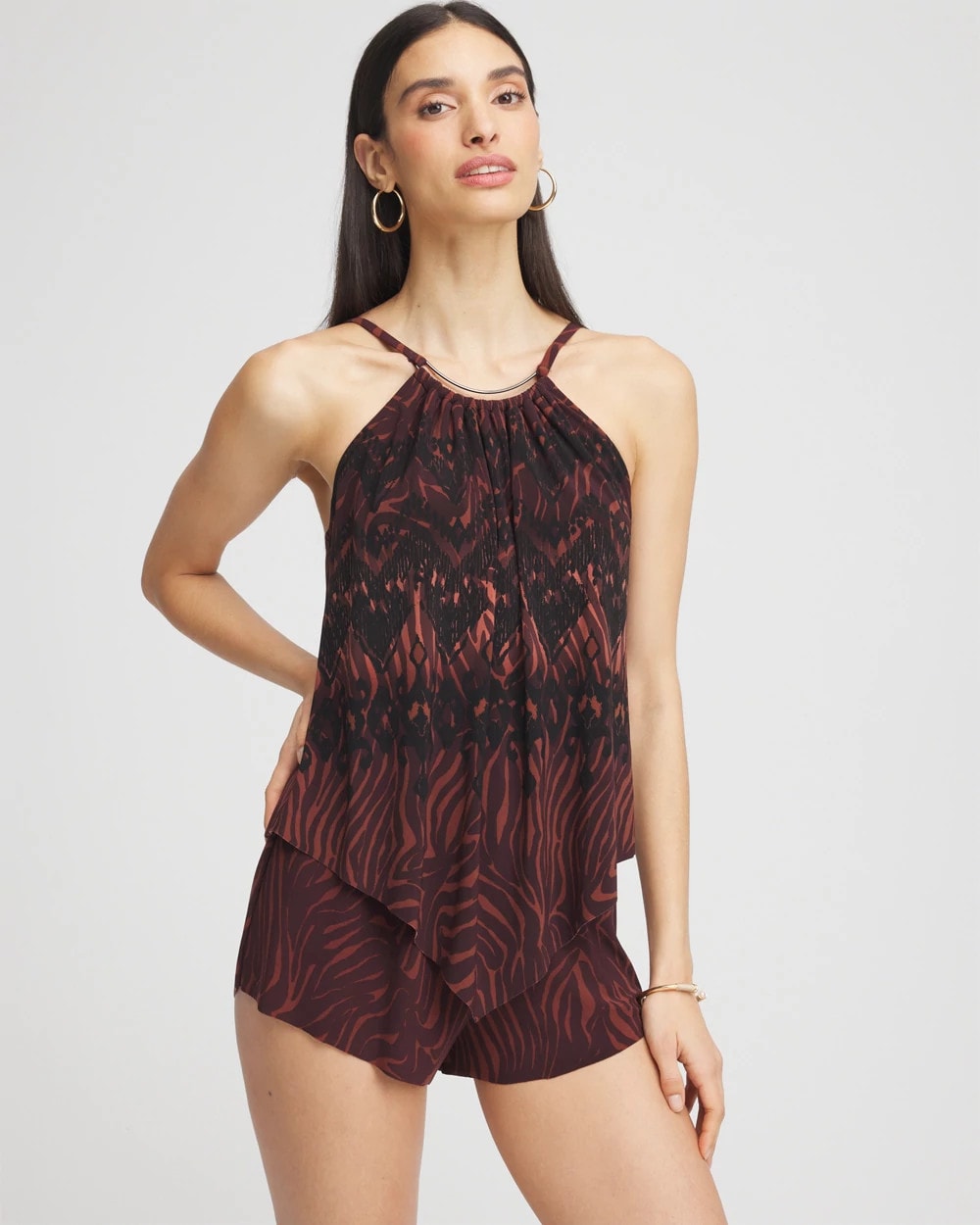 Magicsuit® Goldie Zabra Romper Multi Brown - Chico's
