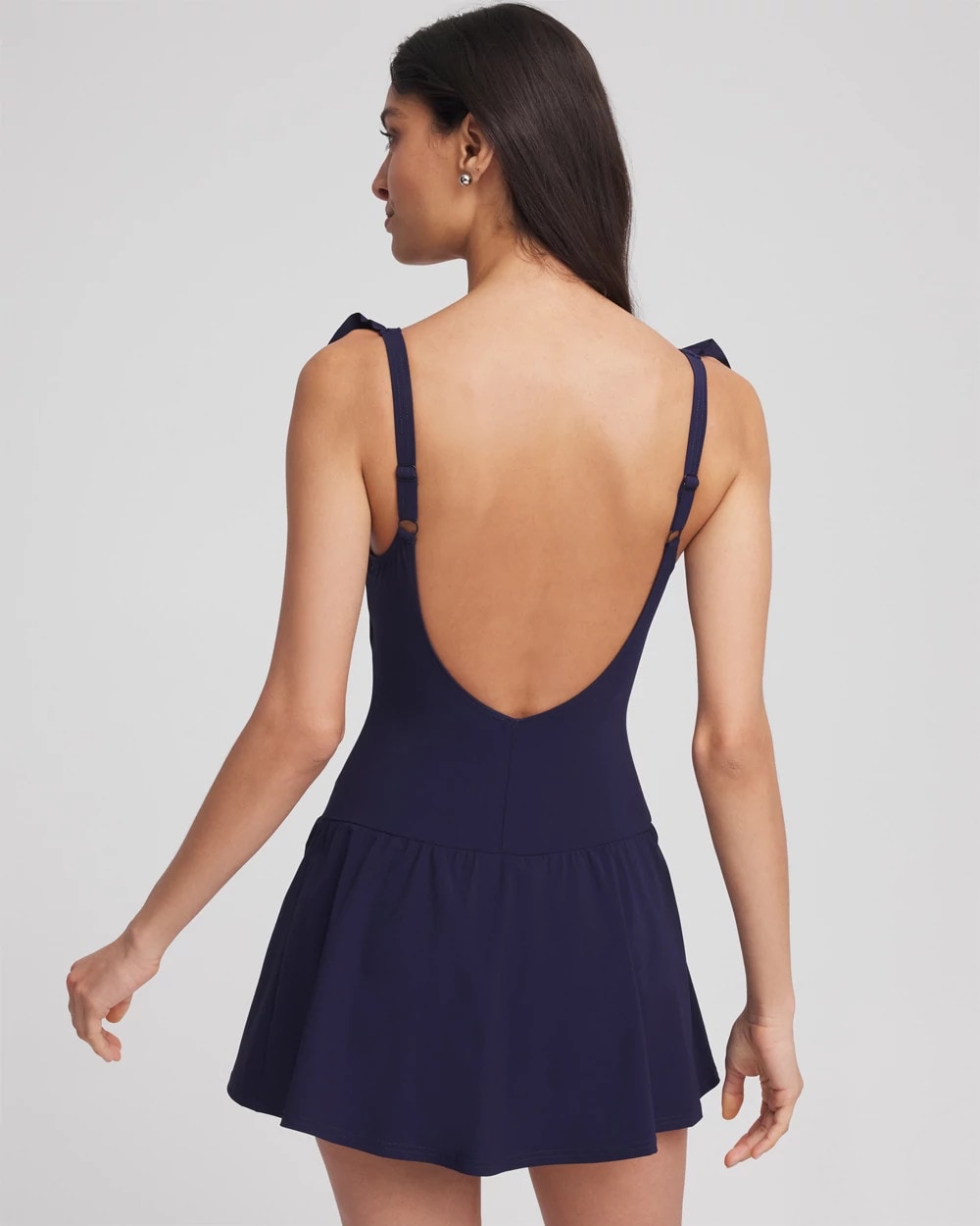Gottex Tutti Frutti Square Neck Swim Dress Navy - Chico's