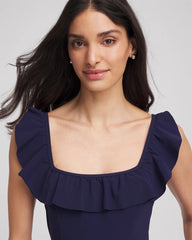 Gottex Tutti Frutti Square Neck Swim Dress Navy - Chico's