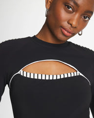 Gottex Coco Long Sleeve One Piece Black/White - Chico's