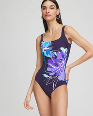 Gottex Water Square-Neck One-Piece Swimsuit Blue Multi - Chico's