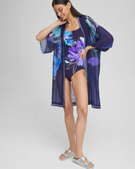 Gottex Water Square-Neck One-Piece Swimsuit Blue Multi - Chico's
