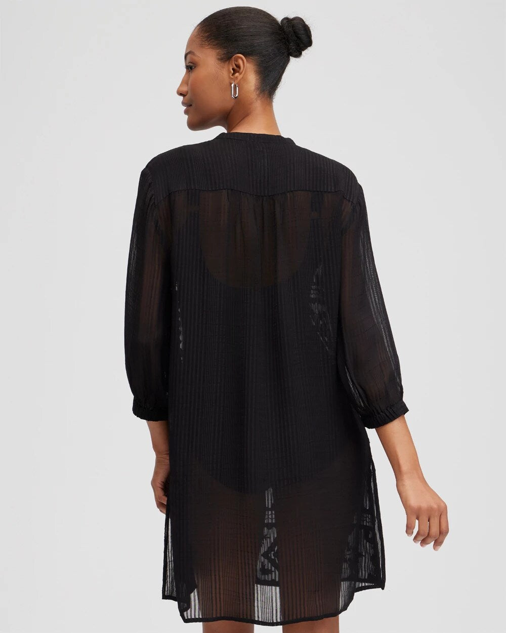 Embroidered Swim Dress Coverup Black - Chico's