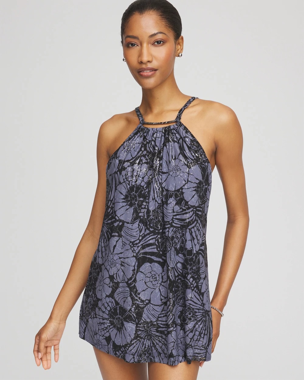 Magicsuit® Shell Beach Parker Swim Dress Black/Multi - Chico's