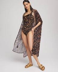 Miraclesuit® Raya De Safari Europa One-Piece Swimsuit Black/Brown - Chico's