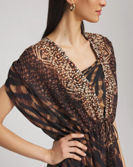 Miraclesuit® Raya De Safari Kimono Cover-Up Black/Brown - Chico's