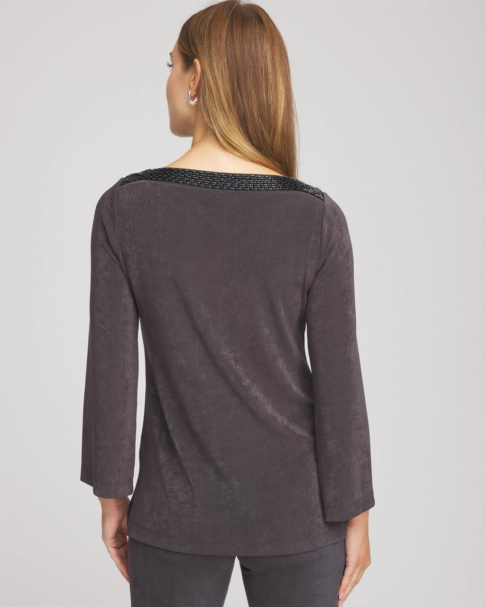 Travelers™ Koia Pearl Beaded Tunic Serene Gray - Chico's