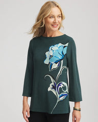 Travelers™ Artisanal Boatneck Tunic Darkest Spruce - Chico's