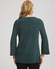 Travelers™ Artisanal Boatneck Tunic Darkest Spruce - Chico's