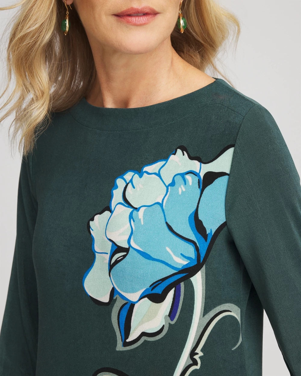 Travelers™ Artisanal Boatneck Tunic Darkest Spruce - Chico's