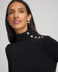 Travelers™ Button Mockneck Top Travelers Black - Chico's